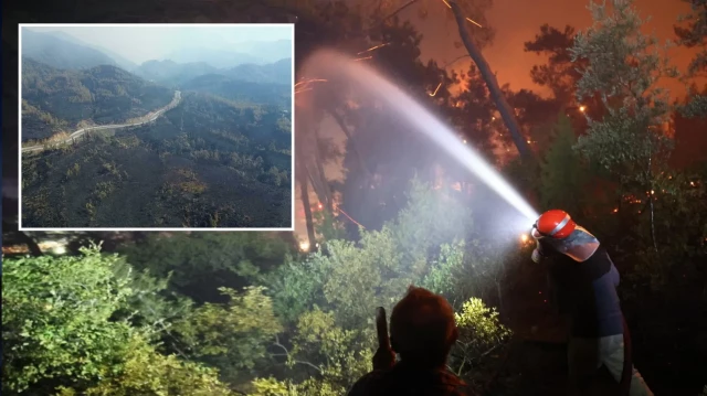 muglada 3 bin hektar orman kule dondu yanginda zarar goren alanlar dronla goruntulendi uknl3SXa